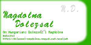 magdolna dolezsal business card